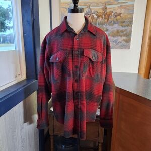 Old Navy Wool Blend Heritage Classic Flannel Button Down, Size Medium